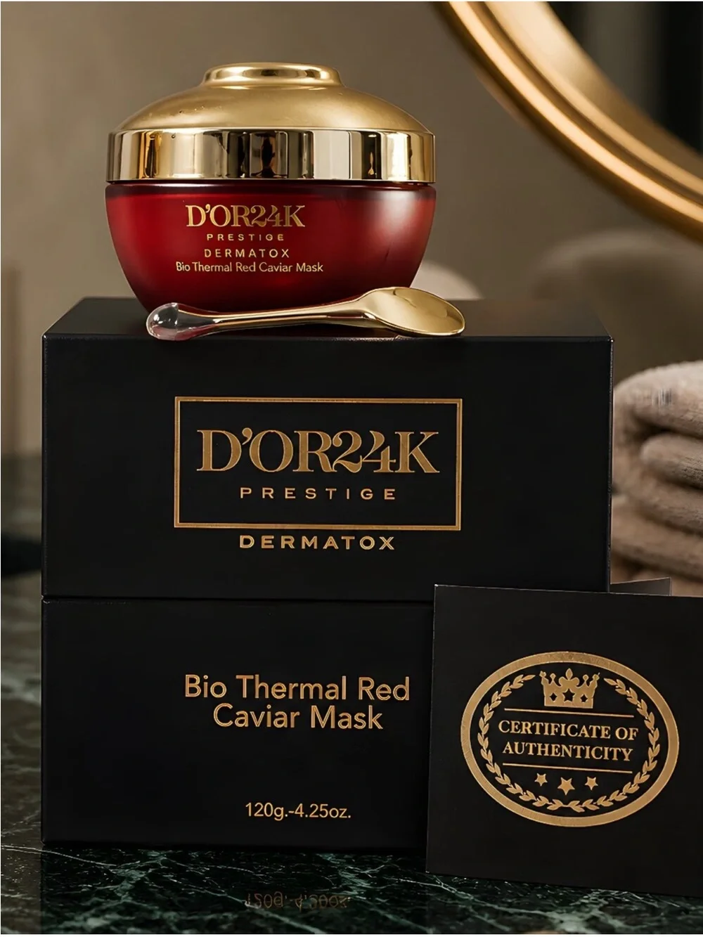NIB Prestige Dermotox Bio Thermal Red Caviar Mask - Red